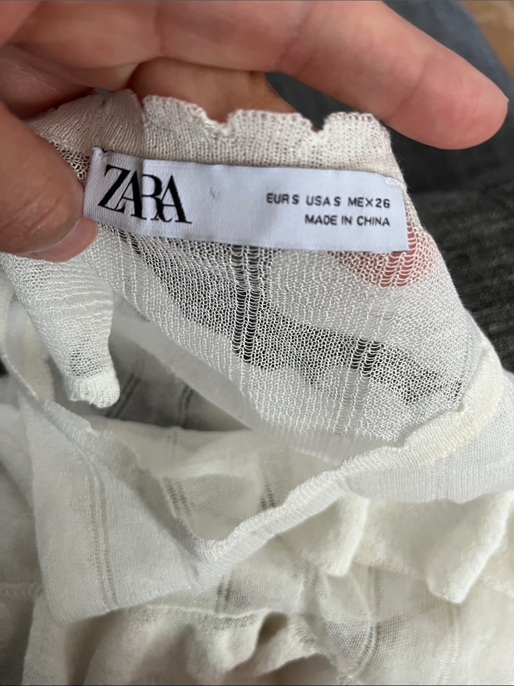 Zara White Ruffle Sheer Tiered Sleeveless Bohemian Dress Sz: S - Picture 5 of 5